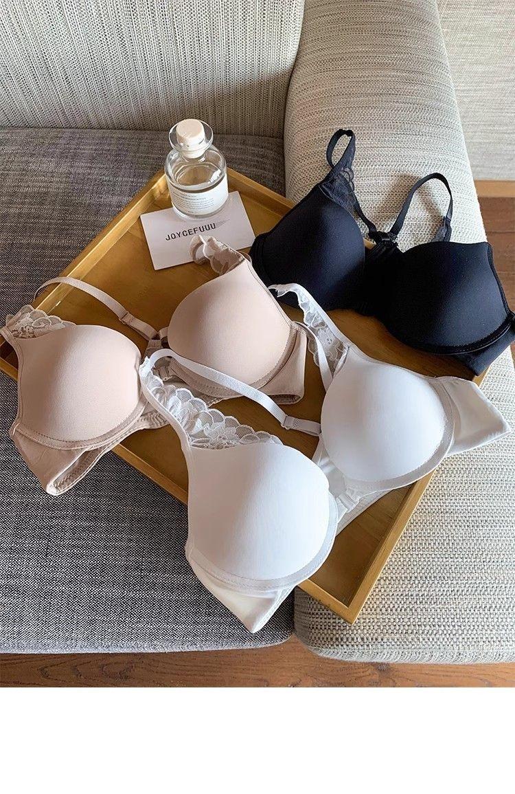 Product Introduction of Button-Forward Sexy Lace Bra With Beautiful Back Underwear Women'S Push-Up Anti-Sag Comfortable Soft Underwire Bra 12