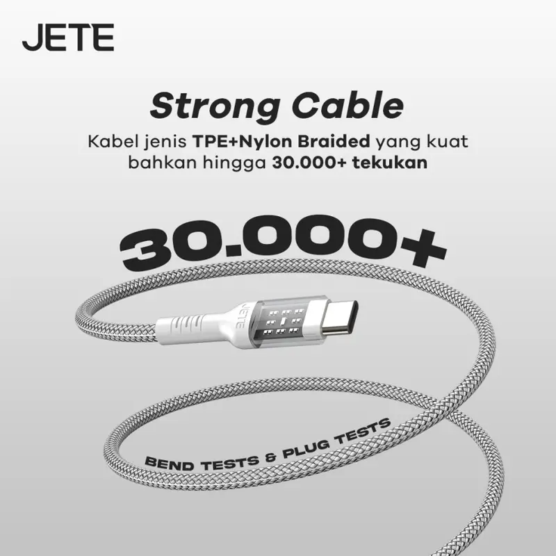 JETE - CX11 Type C To C Kabel Charging 65W Fast Charging -  Garansi 2 th 2