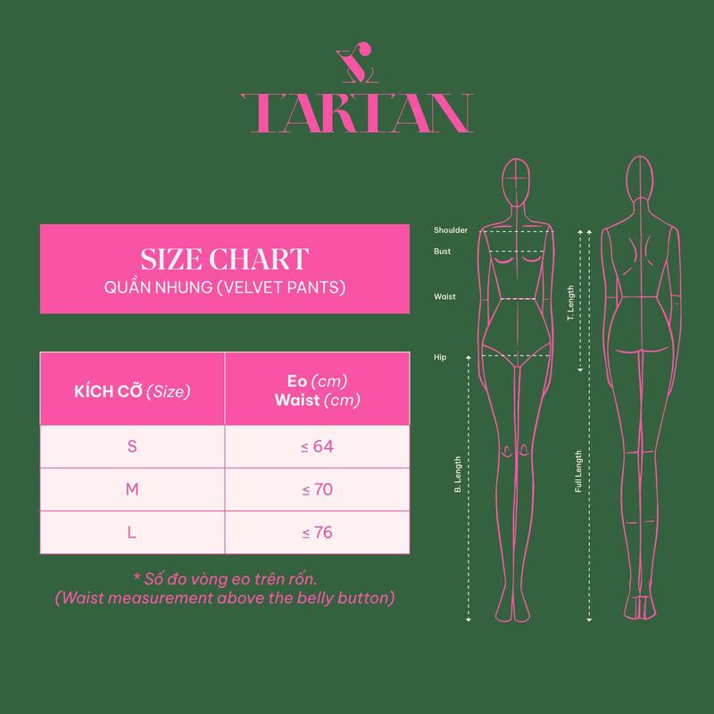 Product Introduction of TARTAN - [NEW VERSION] Quần Ticket Nhung Ba Màu Hồng, Vàng, Cam - Velvet Pants 0
