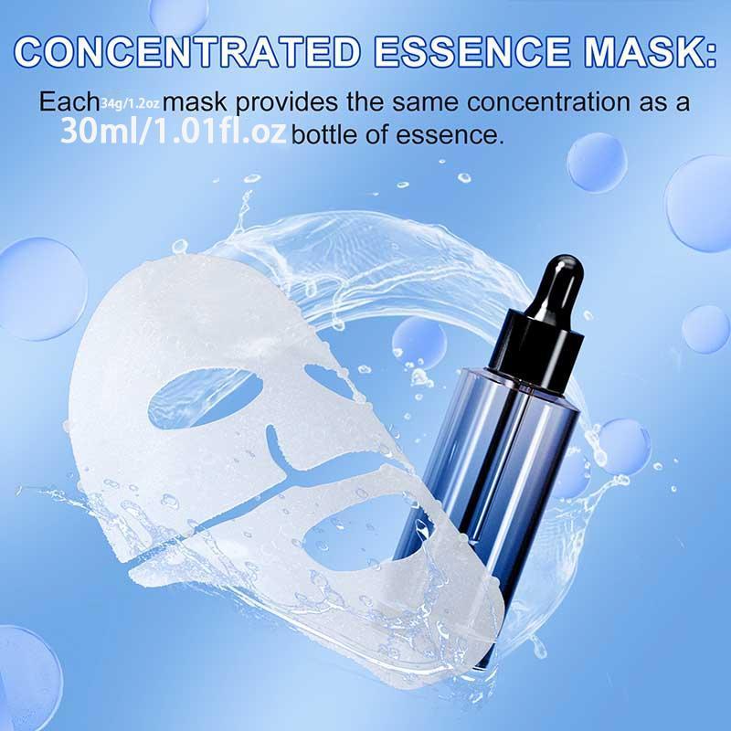 YECUCE 6 Counts/box Exclusive Gift Box, Bio-collagen Brightening Mask, Deep Moisture Lock, Luxurious Bio-collagen & Niacinamide & Vitamin E Essence, Suitable for All Skin Types, Sleep Nourishment, Travel Portable, Christmas Surprise Gift 2