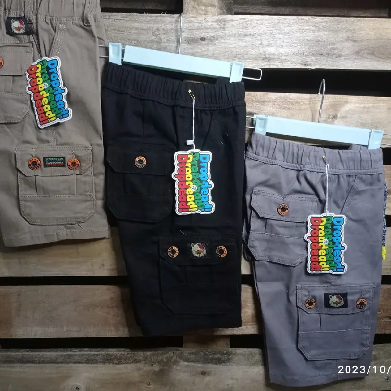 Celana Pendek Anak Cargo/Kimpol Fashion 8-13th Katun - Hitam, mocca,latte fasion 4-5 tahun bawahan celpen Lakilaki Kargo Chinos laki Chino santai Pants Kasual Panjang 0