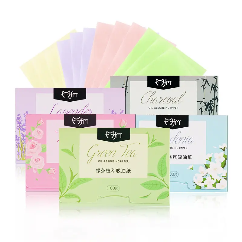 100pcs Natural Green Tea Oil Absorbing Tissues /Premium Face Oil Blotting Paper Makeup Cosmetic