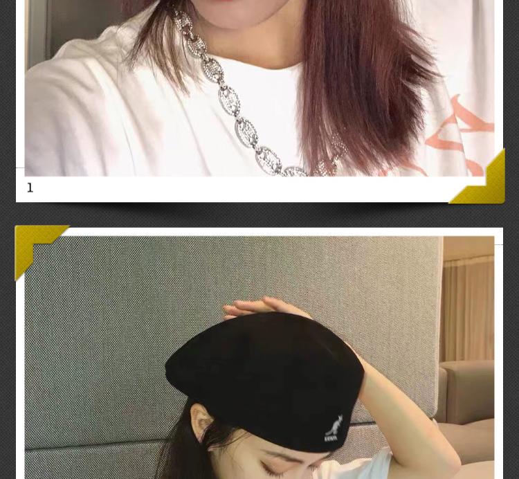 Product Introduction of Fashion Brand Beret Peaked Cap Casual Fashion Men and Women Mesh Fitted Cap 1
