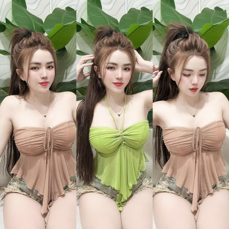 Product Introduction of Áo lưới  xòe lai nhọn có dây rút  - nd 2