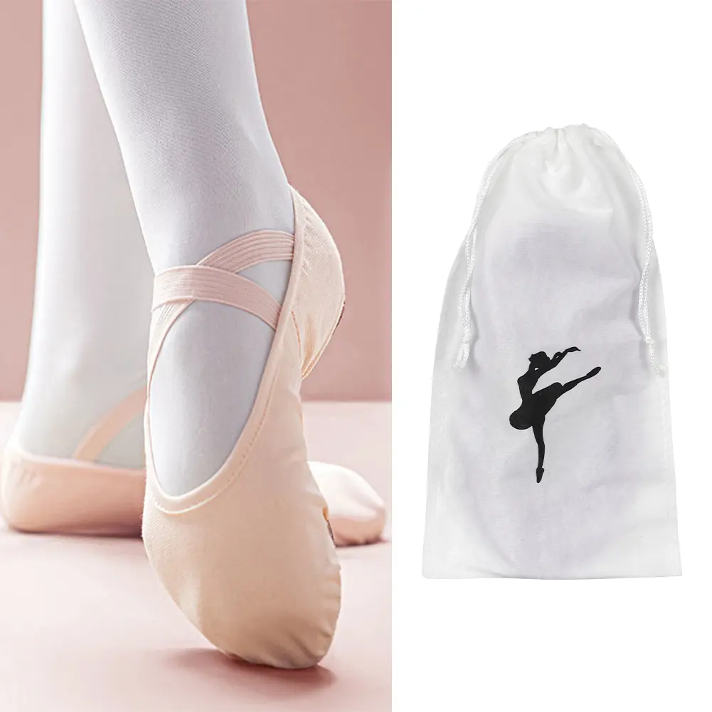 15X30CM Large Capacity Children's Ballet Shoes Storage Bag Spiny Cloth Double Drawstring Phone Dance Supplies Portable Object Storage Package #463320 Organiser