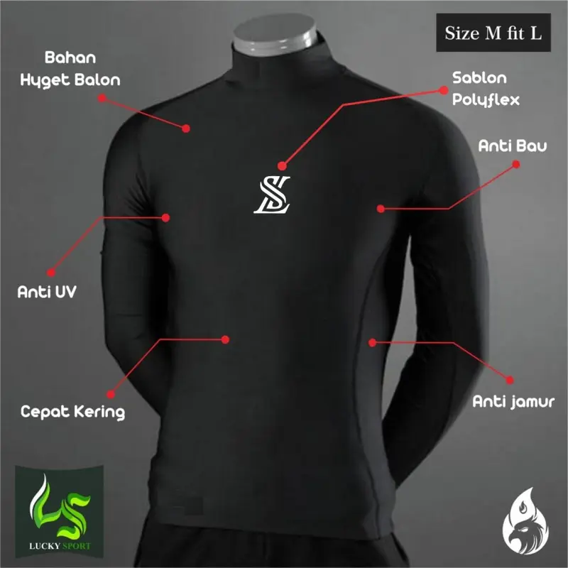 BAJU MANSET BIG SIZE XL STELAN BASELAYER PRIA CELANA PANJANG LEGGING SPORT OLAHRAGA SEPAKBOLA FUTSAL JOGGING RUNNING RENANG Uniseks 1