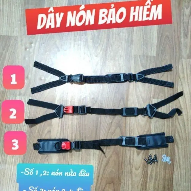 Dây Thay Nón Bảo Hiểm Nửa Đầu Và Nón 3/4,Anh chị có thể tự thay tại nhà.