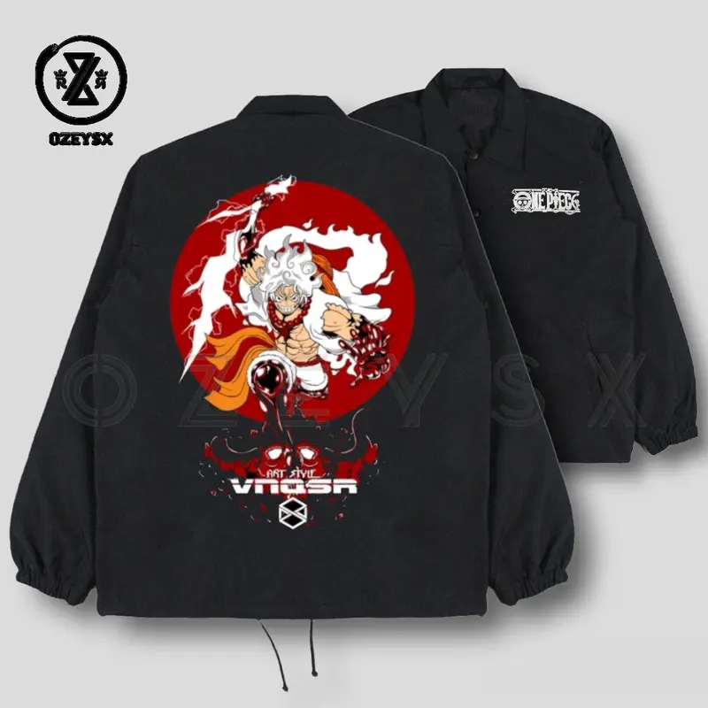 Jaket Coach Anime Eren Yeager Attack On Titan Dewasa Pria Wanita / Coach Jacket anime Attack On Titan Unisex Waterproof / Jaket Parasut anime kekinian model Eren Yeager / Jaket Windbreaker anime Attack On Titan Premium 1
