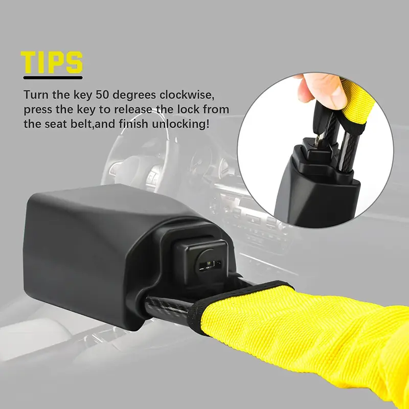 Car Steering Wheel Lock with Key, Anti-theft Car Steering Wheel Lock with Key, Universal Car Steering Wheel Lock, Easy To Use Car Accessories, Locks & Security 8