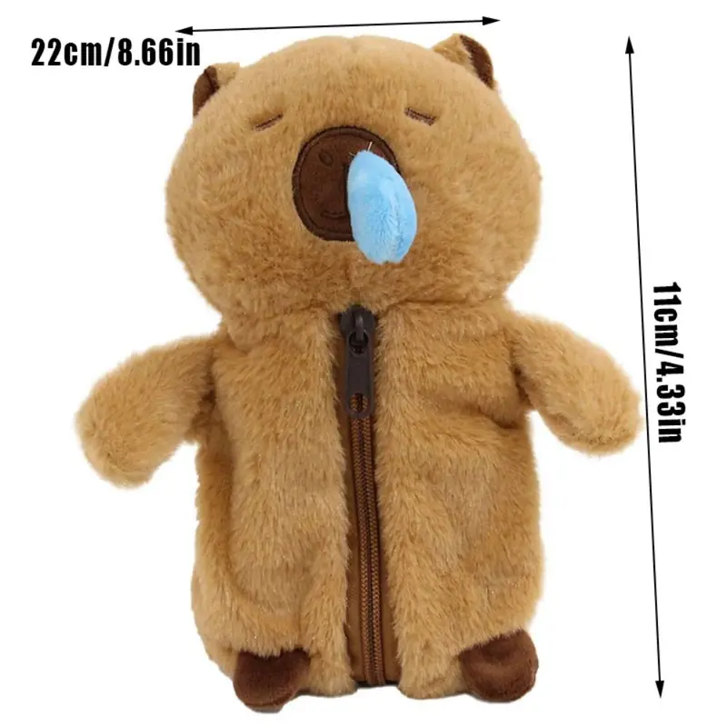 Túi Đựng Bút Nhồi Bông Thiết Kế Hoạt Hình, Đồ Chơi Capybara, Túi Lưu Trữ Dung Tích Lớn, Hộp Đựng Bút Chì Đa Chức Năng, Thích Hợp Cho Học Sinh 2