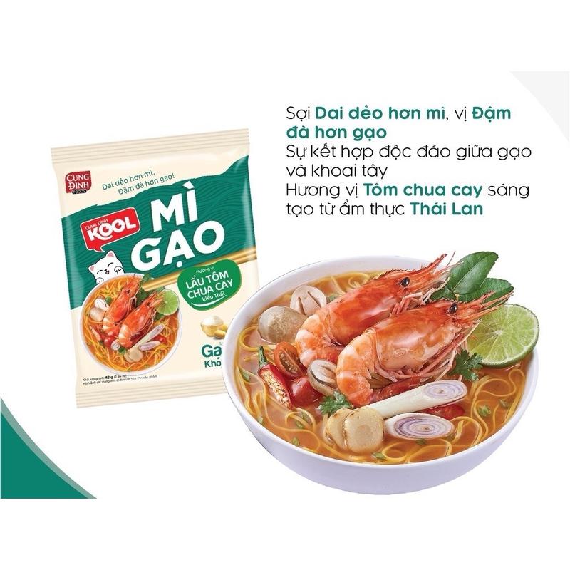 Thùng mì gạo Cung Đình chua cay 85g x24 gói