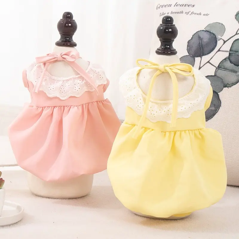 Pet Clothes Summer Cute Puppy Clothes Pumpkin Princess Skirt Yorkshire Maltese Cat Clothes