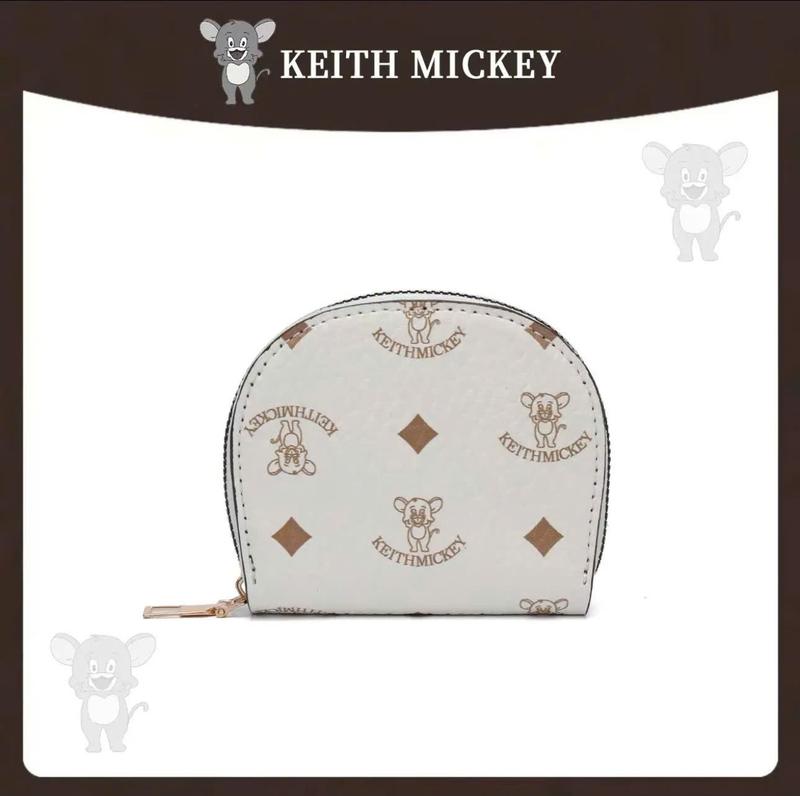 VÍ KEITH MICKEY - Ví Nữ Thời Trang Thương Hiệu Cao Cấp, Chất Liệu Từ Da Sang Trọng Thanh Lịch, Nhỏ Gọn Nhiều Ngăn Đựng Thẻ Tiện Lợi 4