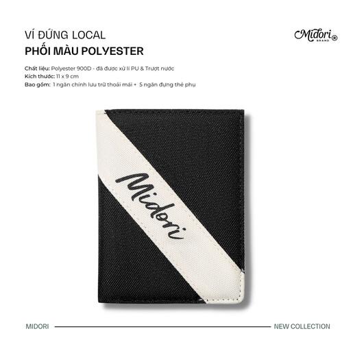 Ví Vải Đứng Nam Nữ Màu Phối Polyester Kháng Nước Unisex Gập Đựng Thẻ Local Brand Chính Hãng Mi Midori