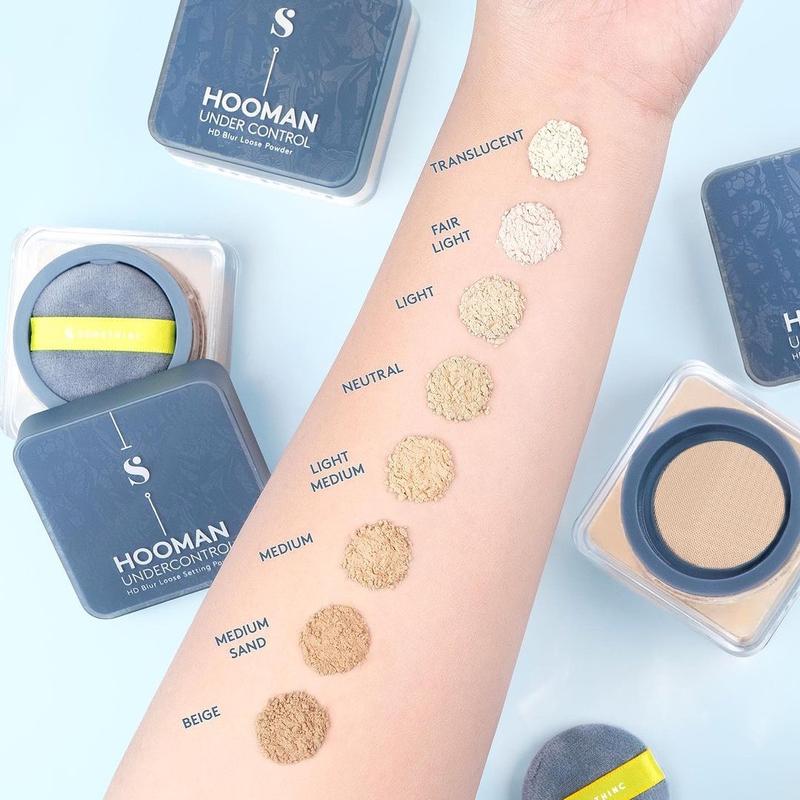 Somethinc  Hooman Under Control HD Blur Loose Powder Wajah 5