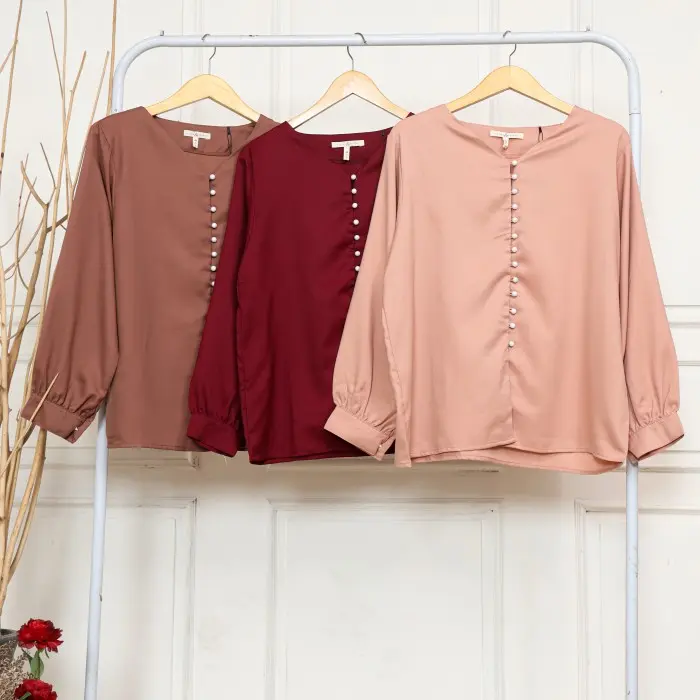 KEIZHA & SOLEHA Aster Long Sleeve Atasan Wanita Muslim Lengan Panjang 4