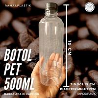 Gambar Botol plastik pet 500ml isi 10pcs per pack dari ramai plastik Kota Surakarta 1 Tokopedia