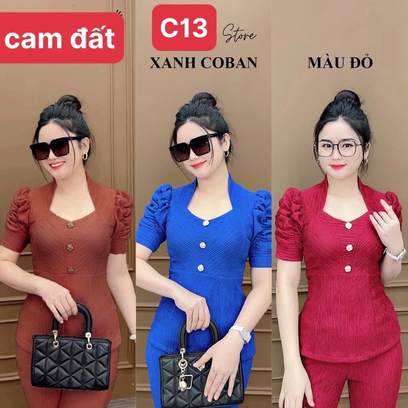 40-80kg Đồ bộ Xốp Nhật tay phồng đồ bộ mặc nhà đồ mặc nhà đẹp sáng ỐNG LOE