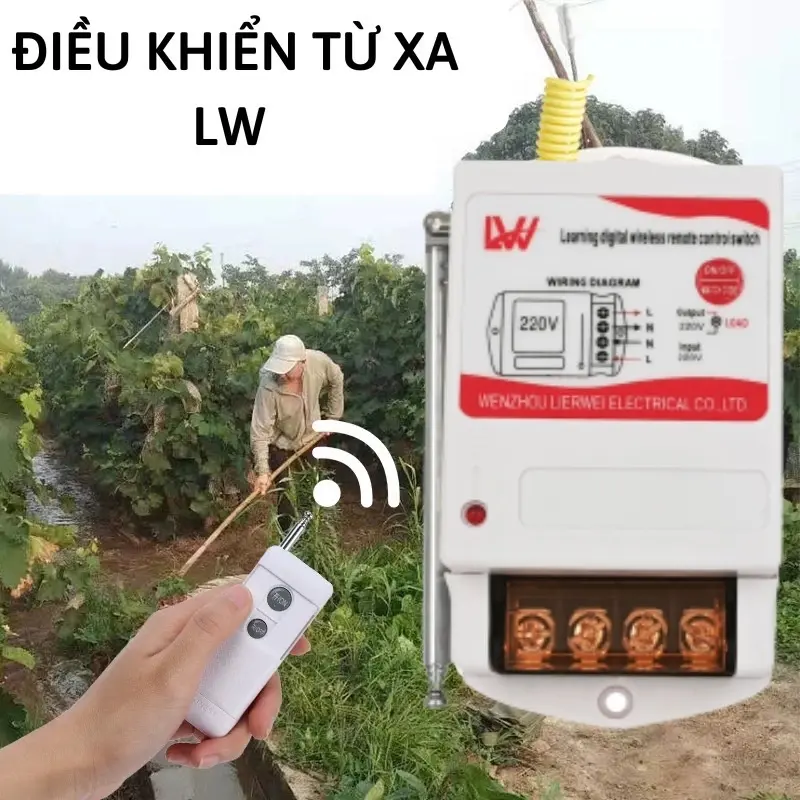 Công tắc điều khiển từ xa LW 1000m và 3000m có học lệnh,điều khiển tự động lw bật đèn từ xa,bộ điều khiển từ xa Lw 5