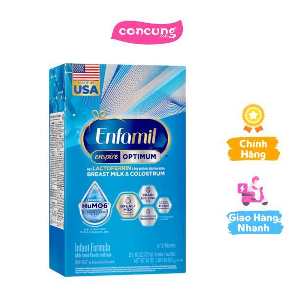 Sữa Enfamil Enspire Infant Formula, 0 - 12 tháng tuổi, 850g (hộp giấy)