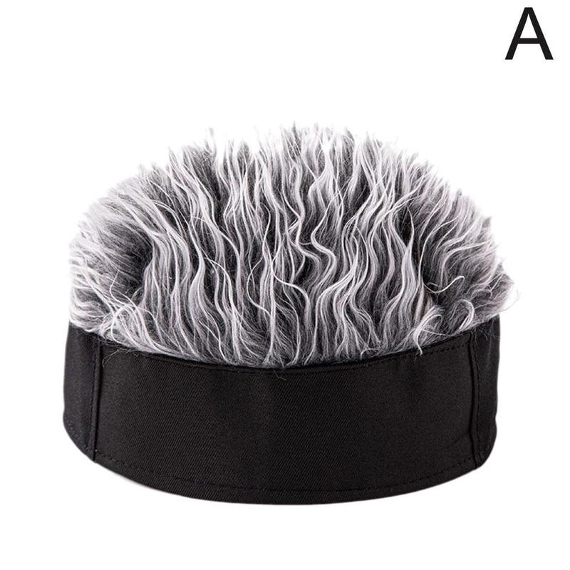 Product Introduction of Rambut palsu simulasi kacak, topi rambut pendek, Retro, Hip-hop, gurauan, tanpa tepi 18