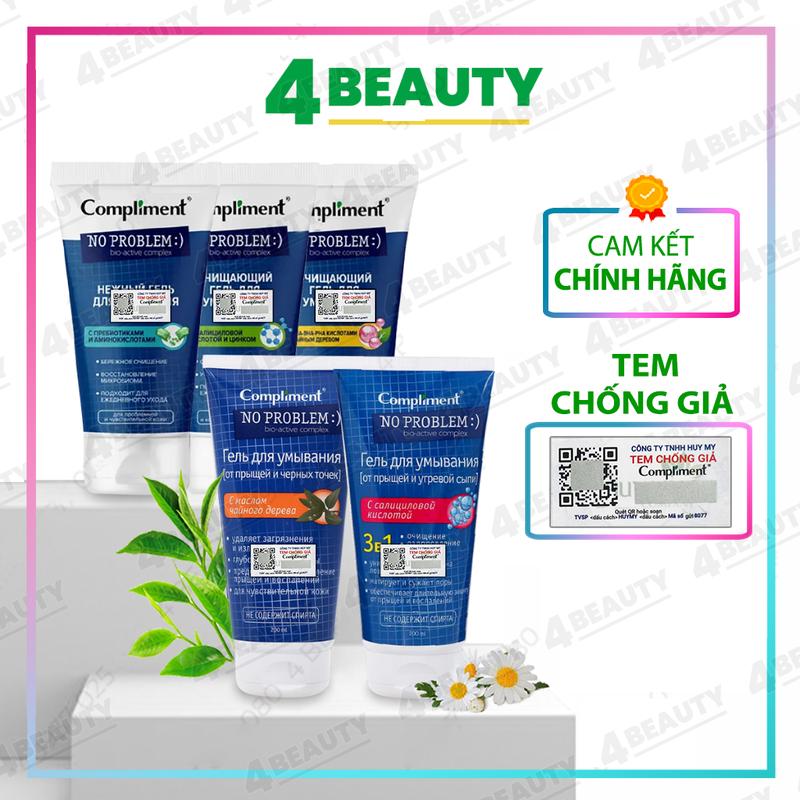 Sữa rửa mặt Compliment Sạch Sâu Hỗ Trợ  Giảm Mụn, Nhẹ Dịu - 200ml