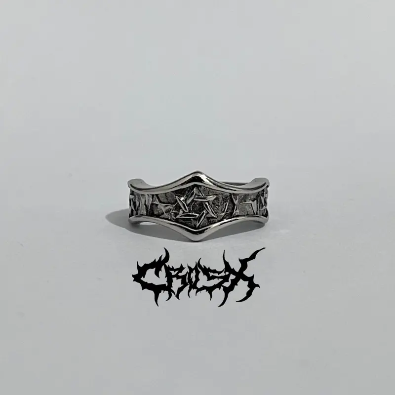 TICS RING / STAR RING CINCIN BINTANG HEXAGRAM / ROYAL KNIGHTS RING KERAJAAN CINCIN KSATRIA RING SKULL RING CINCIN COUPLE RING KOREAN STYLE RING CINCIN STYLE KOREA CINCIN AESTHETIC RING CINCIN TITANIUM STAINLESS CINCIN PRIA CINCIN WANITA HIPHOP PUNK RING