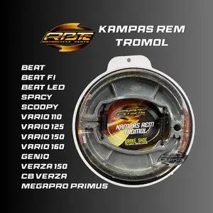 KAMPAS REM BELAKANG TROMOL PIRODO BEAT FI POP STREET ESP DELUXE GENIO VARIO 110 KARBU FI 125 150 LED GENIO VARIO-160 CBS MEGAPRO LAMA TIGER VERZA 150