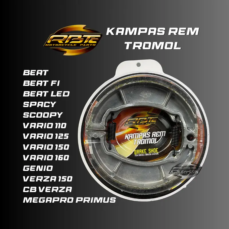 KAMPAS REM BELAKANG TROMOL PIRODO BEAT FI POP STREET ESP DELUXE GENIO VARIO 110 KARBU FI 125 150 LED GENIO VARIO-160 CBS MEGAPRO LAMA TIGER VERZA 150 0