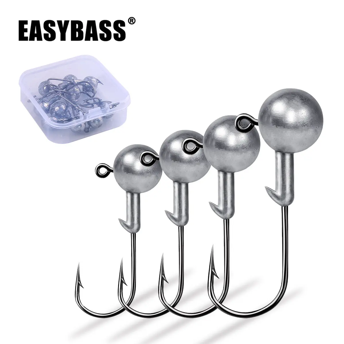 Lead head hook Luya fish hook box reinforced barbed hook soft bait anti-hanging bottom outdoor travel