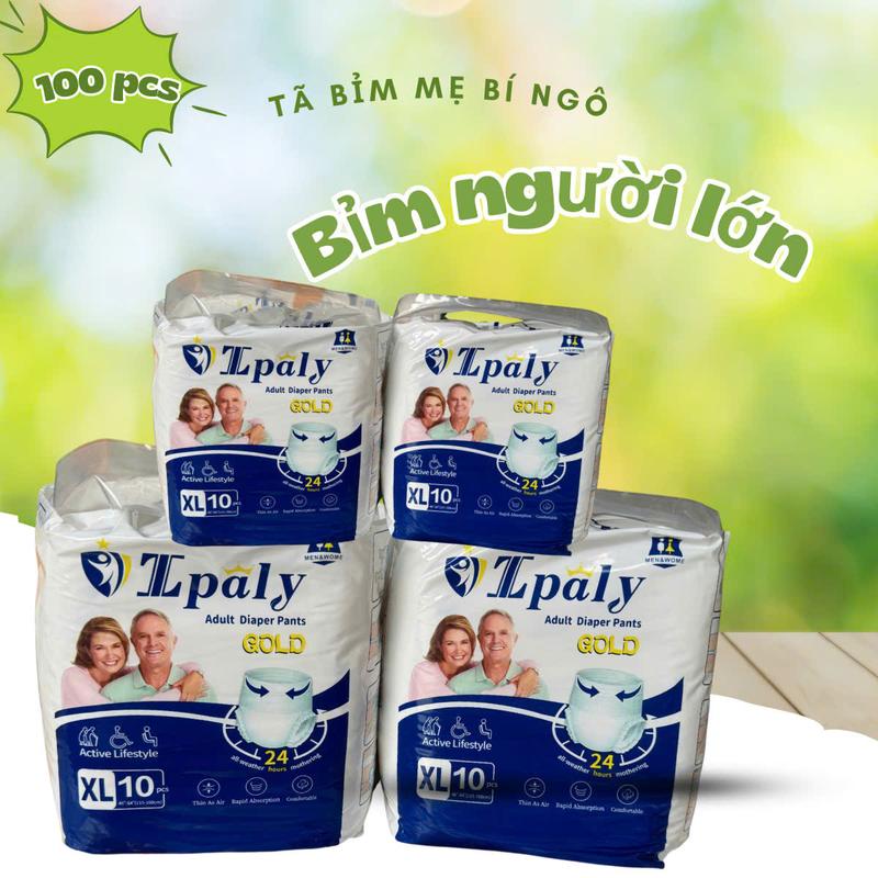 Combo 100 bỉm người già Epoly/Ypaly thấm hút tốt, siêu tiện lợi, đủ size từ 30-90kg Cho Bé BỈM HIPGIG