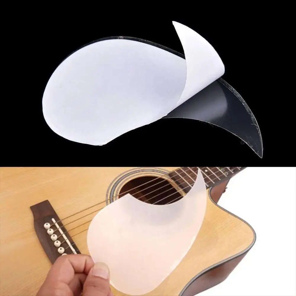 BEHUO Pick Guard ABS Transparent Guitar Guard Water-shaped Bird-shaped Transparent Acoustic Guitar Pickguard Transparent Replacement Anti-Scratch Classical Guard Plate Protects Guitar