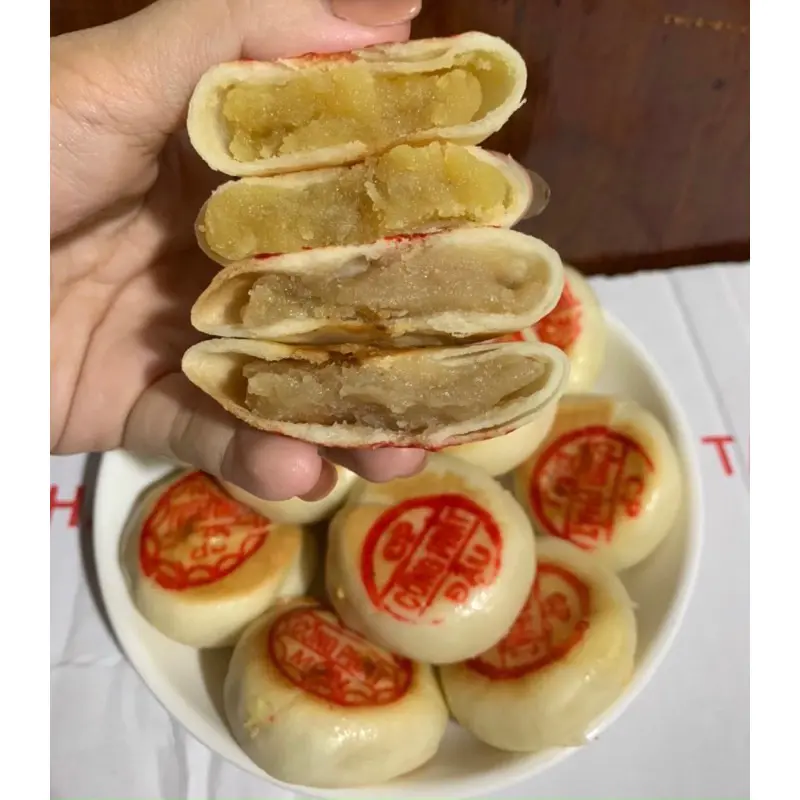Bánh pía mini không trứng siêu ngon hộp 20 cái cake Food Thức Ăn Ăn Vặt - ăn chay được 1