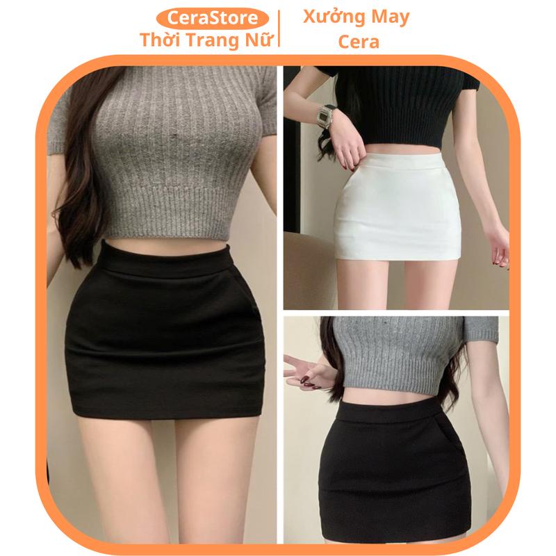 [ MỚI VỀ ] Chân Váy A Dáng Ngắn Ôm Body ( Có Lót Trong ) 2 Túi Trước Cạp Chun Lưng Cao Chất Umi Không Xù Bai cho Nữ Women