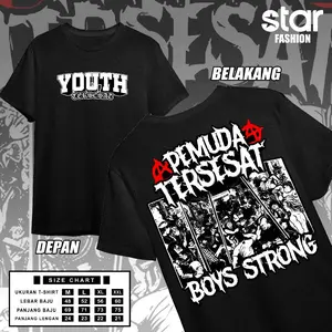 Kaos Youth Pemuda Tersesat / Baju T-shirt Distro Pemuda Tersesat Boys Strong / Pakaian pria wanita