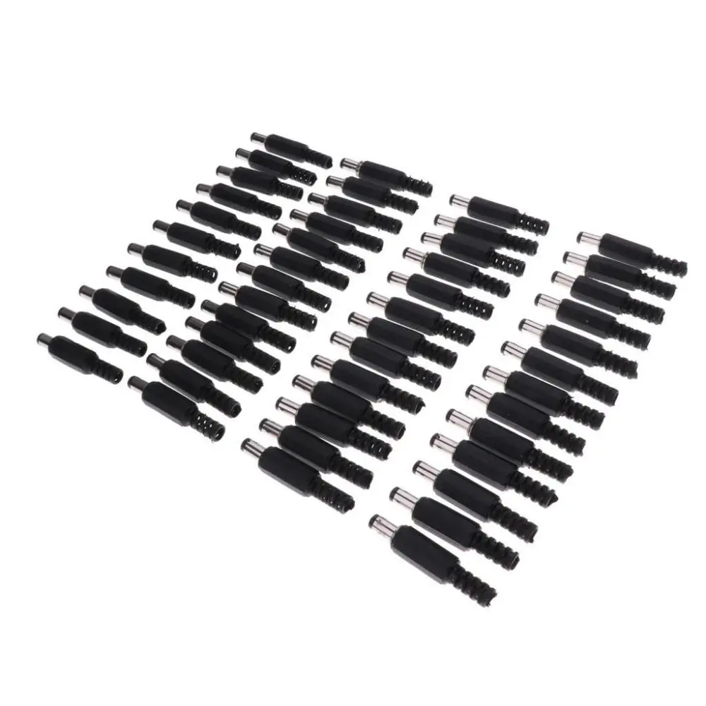 50x DC Plug Straight Connector 5.5x2.1mm For Supply Secruity