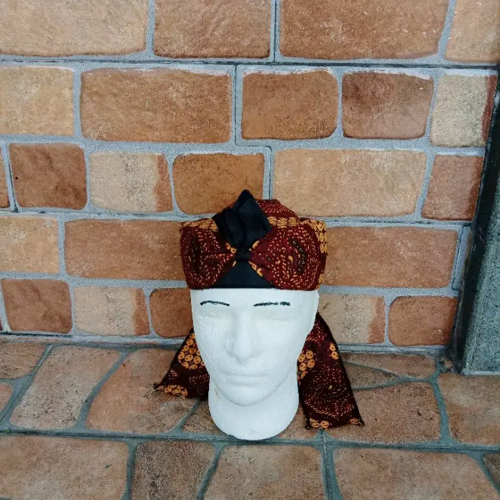 Blankon batik/ikat kepala/hiasan kepala/pelindung kepala dari panas Pria Aksesoris