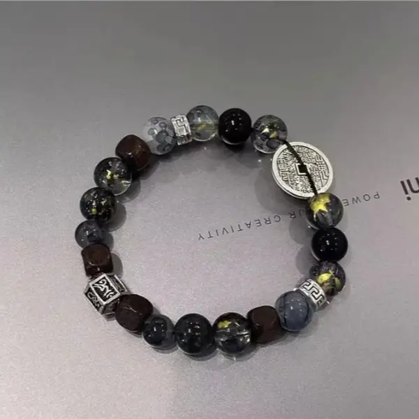 Vòng Tay Hạt Thủy Tinh, Phong Cách Trung Quốc Cổ Đại, Unisex, Thiết Kế Đặc Biệt Cho Cặp Đôi, Phong Cách Cổ Trang Trung Quốc 2