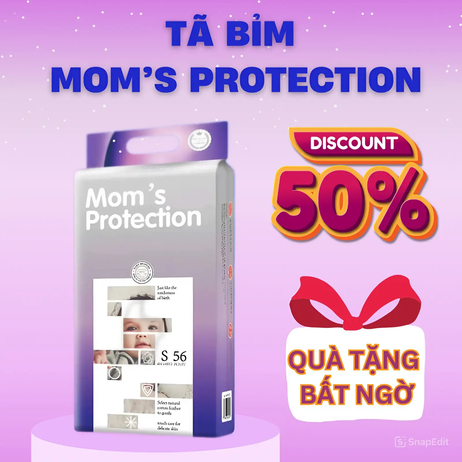 [GIÁ TỐT] Tã Bỉm Dán/Quần Mom's Protection cho trẻ em từ 0-3 tuổi, đa dạng kích cỡ - Hàng chính hãng