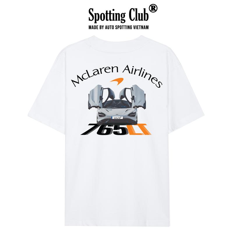 Áo thun xe McLaren 765LT Airlines 100% Cotton Spotting Club 1