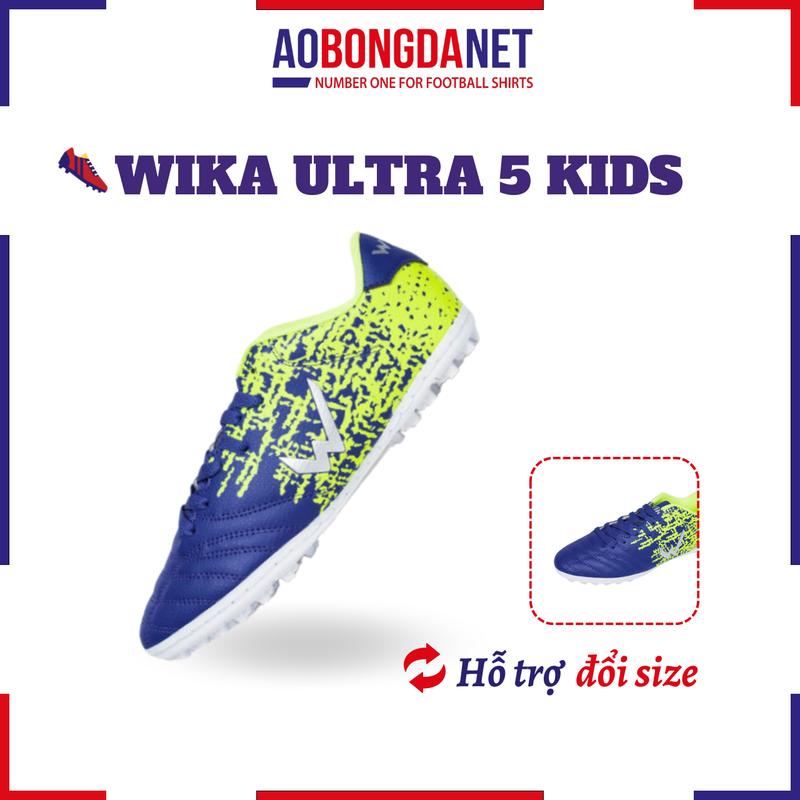 Giày Đá Banh Giày Đá Bóng Trẻ Em Wika Ultra 5 Chính Hãng Chất Liệu Da Nhăn Cao Cấp Chống Thấm Nước Sneaker Sport