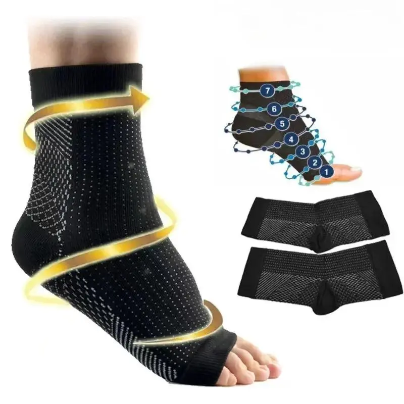 1Pairs Men Women Foot Circulation Swelling Relief Foot Sleeve Socks Foot Anti Fatigue Compression Varicosity Ankle Support Socks