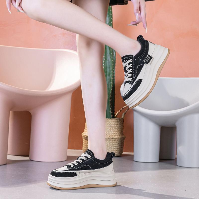 Product Introduction of Dad Shoes Đế Dày, 218, Dành Cho Nữ, Hàng Mới Về Mùa Thu 2024, Dễ Phối Đồ Và Hợp Xu hướng Tăng Chiều Cao Muffin, Giày Thể Thao Đi Chơi Thoải Mái, Xu Hướng Cá Tính, Tăng Chiều Cao Sneaker 4