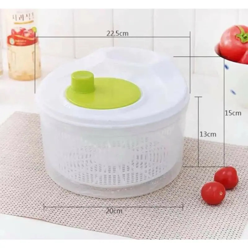 Rổ quay rau có thiết kế gọn gàng giúp quay rau không bị rơi ra ngoài 1