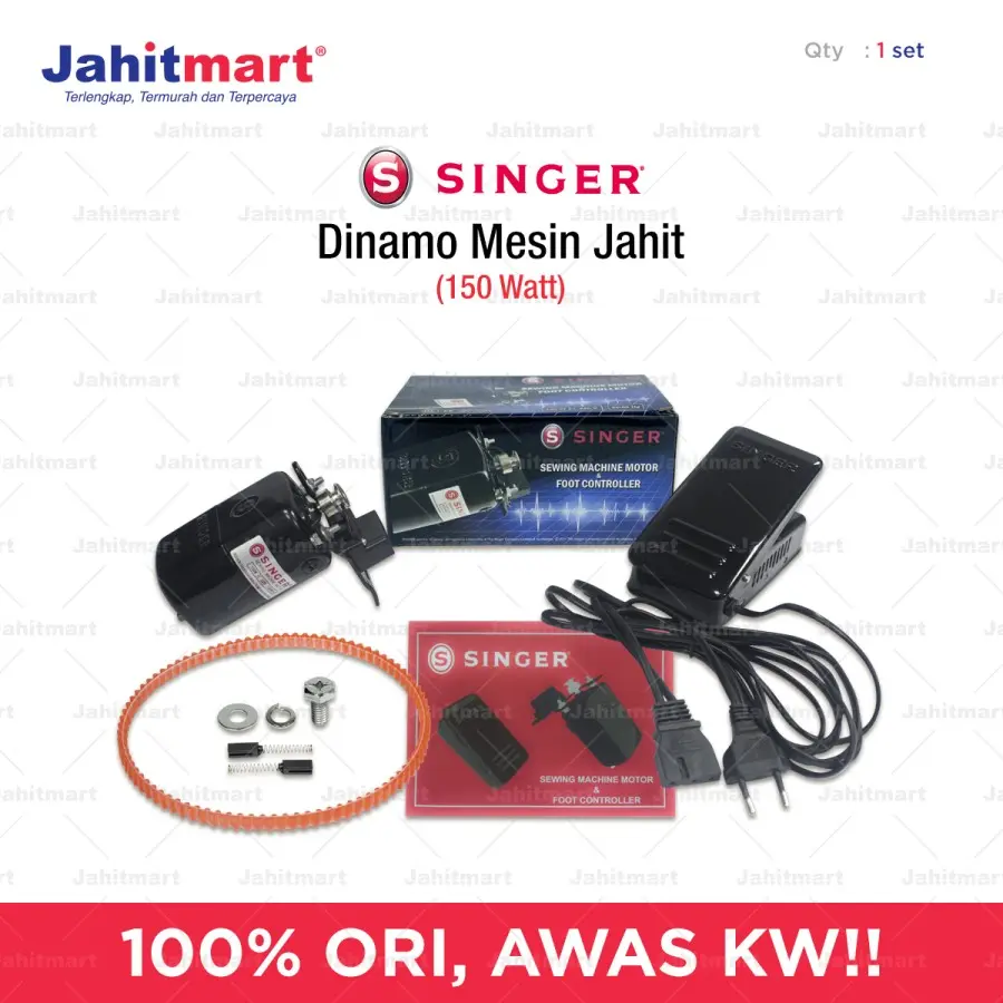 Dinamo Mesin Jahit Tradisional / Rumah Tangga merk "SINGER" 150 Watt