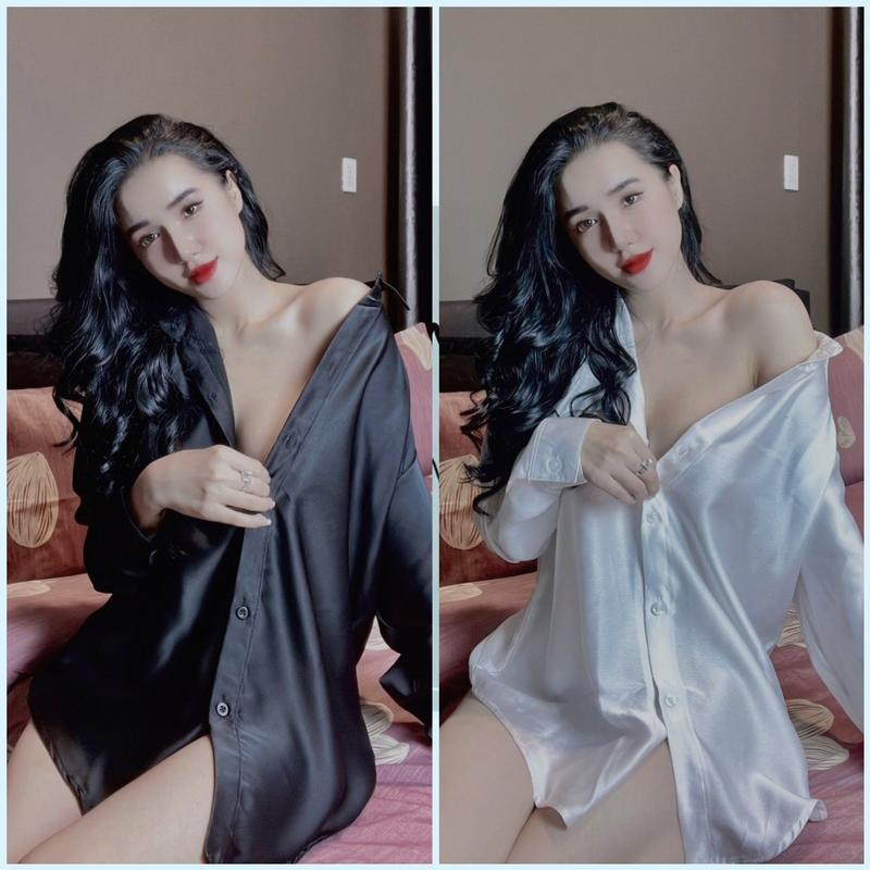 Váy Ngủ Sơmi Sexy Đầm Ngủ Kèm Quần Lụa Latin Cao Cấp Namishop Dress <65kg