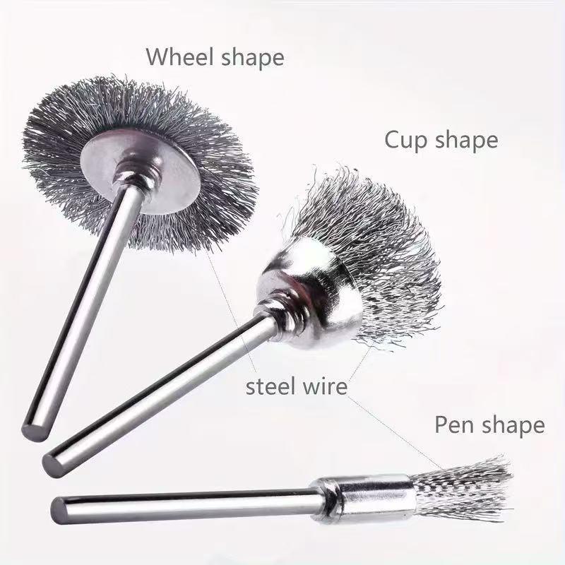 Bowl Shaped Brush Set, 24pcs/set Bowl Shaped Brush Set, Electric Tool Accessories for Cleaning, Deburring, Polishing, Grinding, Rust Removal 2