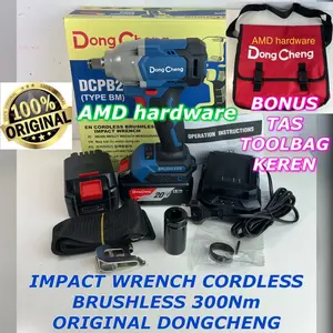 MESIN CORDLESS IMPACT WRENCH DONGCHENG DCPB298-BM 300Nm Dong Cheng Original DCPB298BM BRUSHLESS
