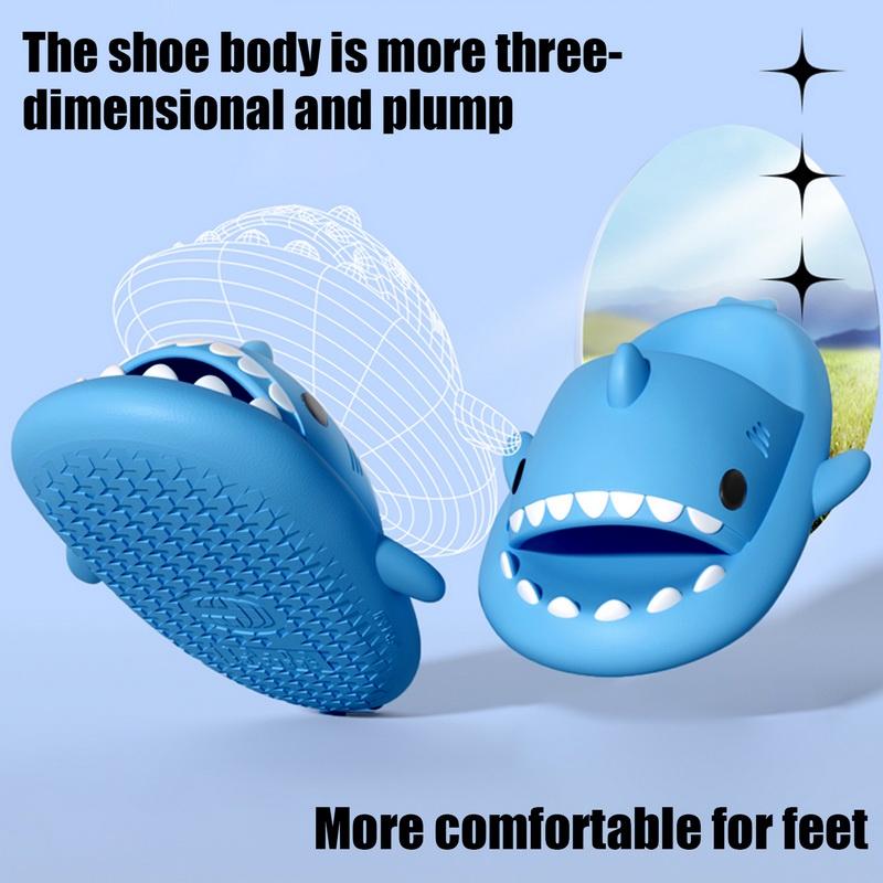 Cute Shark Slippers For Couple Anti-Skid EVA Solid Color Slipper Women Outdoor Cool Indoor Household Funny Shoes 2