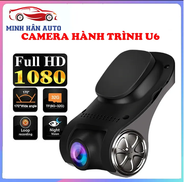 Camera hành trình U6 cho màn hình Android, camera hành trình android cảnh báo tốc độ, cảnh báo lấn làn giúp lái xe an toàn, hiệu quả